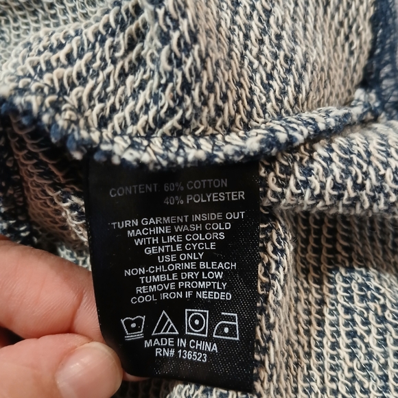 Blue & Grey Brooklyn Cloth V Neck Sweater Size M - Picture 7 of 7